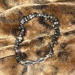 Silver Beaded Women's Bracelet